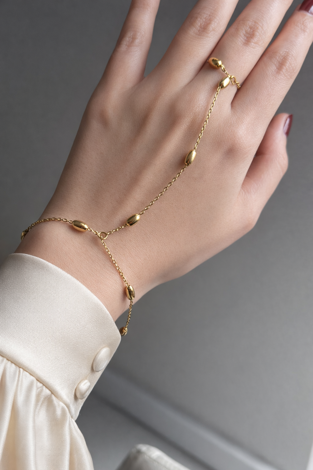 Oval Bead Hand Chain