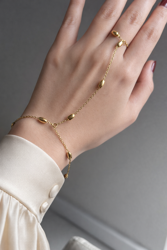 Oval Bead Hand Chain